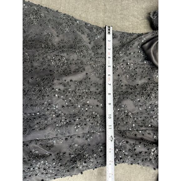 LoveShackFancy Kakena Off-The-Shoulder Beaded Minidress Black Small - Picture 10 of 14